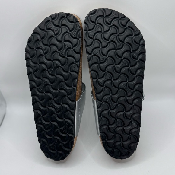 Birkenstock Silver and Tan Footbed Sandals - Picture 13 of 16